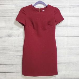 Calvin Klein Floral Sheath Dress (Burgundy)